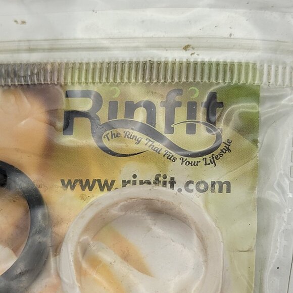 Rinfit Silicone Wedding Ring Band Set Of 5 Multicolor Unisex OS New - Picture 2 of 8